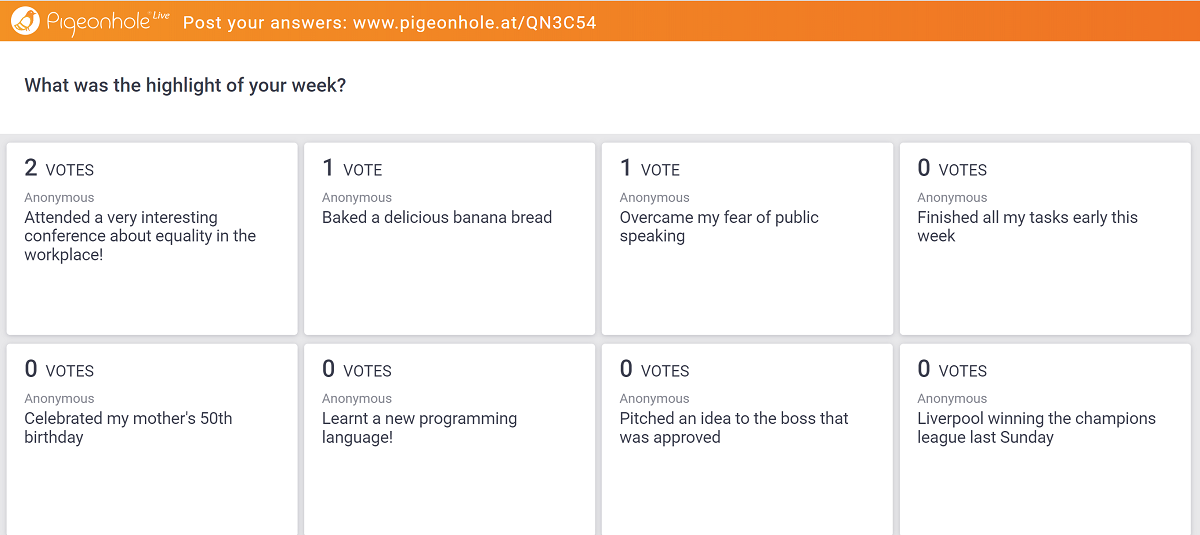 poll answers on highlight of your week