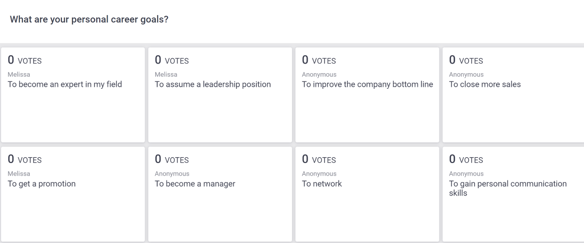 poll on personal career goals