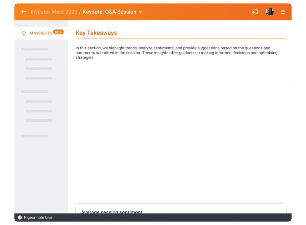 A snapshot of Pigeonhole Live's Q&A Insights—coming soon