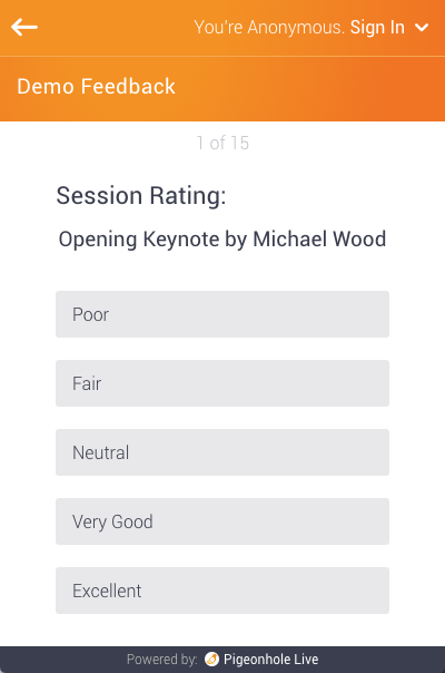 Pigeonhole's Survey Function Tool